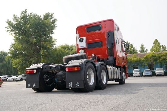 Χειροκίνητη μετάδοση και δεξαμενή καυσίμου 400L βαρύ φορτίο 420HP τρακτέρ φορτηγό με ρυμουλκούμενο