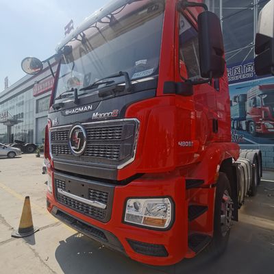 400L δεξαμενή καυσίμου Shacman ελκυστήρα φορτηγό με χειροκίνητο κιβώτιο και καθίσμα ανάρτησης αέρα