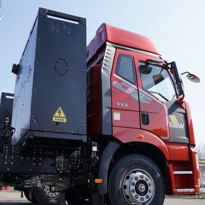 12 ταχυτήτων χειροκίνητο κιβώτιο FAW Jiefang J6p 6X4 καθαρό ηλεκτρικό ελκυστήρα για ηλεκτρική εκφόρτιση