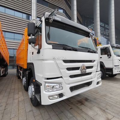 Euro2 Sinotruk HOWO 375HP 8*4 φορτηγό απορριμμάτων με μπροστινό ύψος ανύψωσης με &gt; 8L χωρητικότητα κινητήρα