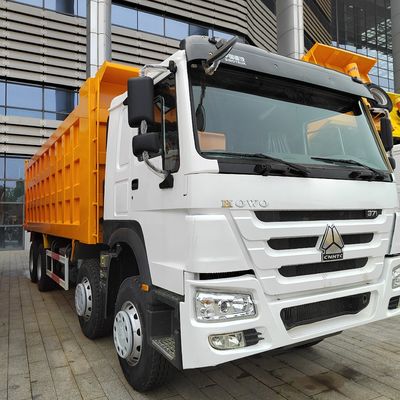 Euro2 Sinotruk HOWO 375HP 8*4 φορτηγό απορριμμάτων με μπροστινό ύψος ανύψωσης με &gt; 8L χωρητικότητα κινητήρα