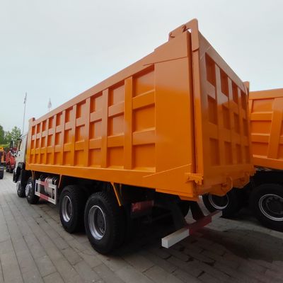 Ισχυρό φορτηγό 8x4 με υδραυλικό τιμόνι και 371HP-375HP Euro2 κινητήρα ντίζελ