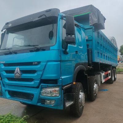 Αυτοαπορριπτικό φορτηγό HOWO 371HP Χρησιμοποιημένο φορτηγό απορριπτικών με 680.00cm * 255.00cm * 380.00cm Μέγεθος συσκευασίας