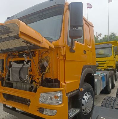 400L δεξαμενή καυσίμου και 351-450 ίππους HOWO Ντίζελ φορτηγό κεφαλή για μακρινή ρυμούλκηση