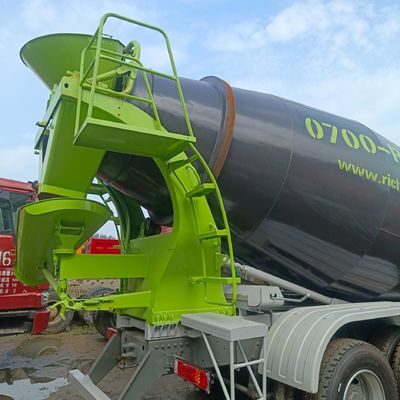 12m3 380HP βαρύ φορτίο 6X4 αυτοματοποιημένο φορτηγό με ελαστικό και κουτί φορτίου από ανθρακούχο χάλυβα